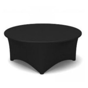 Dinertafelrok Stretch Zwart (Ø150)