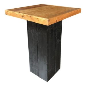 Kolom Statafel Zwart/Hout