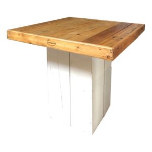 Kolomtafel Laag Wit/Hout