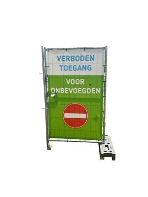 Signing Verboden Toegang (bouwhek deur)
