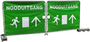 Signing Nooduitgang (bouwhek)