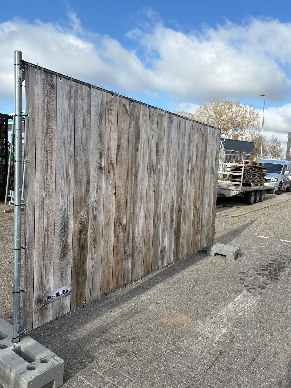 Bouwhek 3.50x2.00 mtr bedrukt zeil "schutting"- per bok (25 stuks) - Afbeelding 2