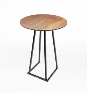 Linea Statafel Zwart/Roest Rond