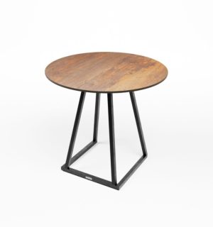 Linea Zittafel Zwart/Roest Rond