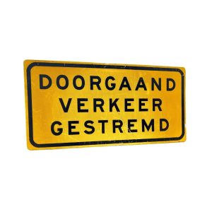 Verkeersbord "Doorgaand Verkeer Gestremd"