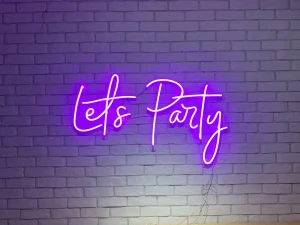 LET'S PARTY sign