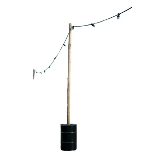 Oliedrum incl. paal t.b.v. verlichting