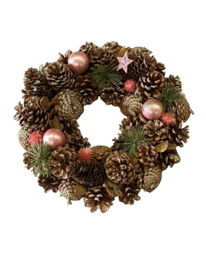 Kerstkrans Roze